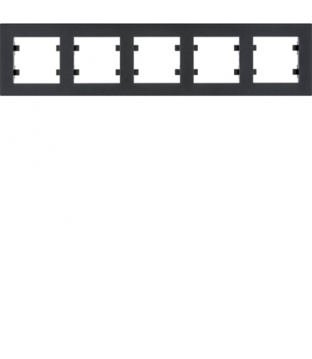 lumina intense Ramka 5-krotna pozioma, czarny Hager WL5753