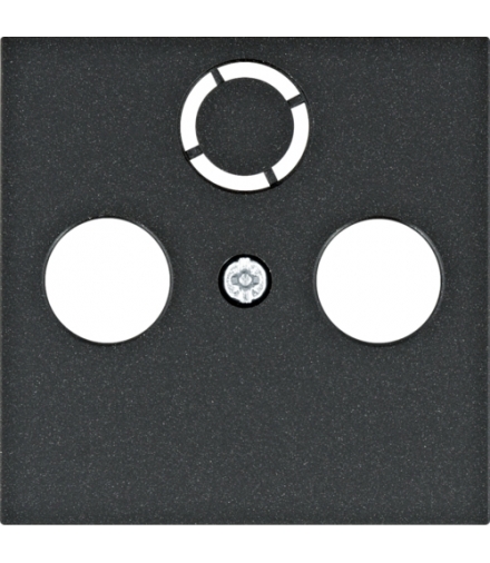 lumina Płytka czołowa RTV-SAT, czarny Hager WL6313