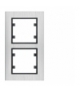 lumina passion Ramka 2-krotna pionowa, aluminium srebrne Hager WL9122