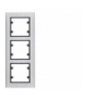 lumina passion Ramka 3-krotna pionowa, aluminium srebrne Hager WL9132