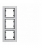 lumina passion Ramka 3-krotna pionowa, aluminium srebrne Hager WL9132