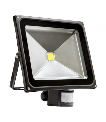 NOCTI COB 120ST 230V 50W IP65 WW WALLWASHER BLACK CZUJNIK RUCHU SLI029004WW_CZUJNIK