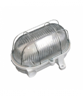 TECHNIC LAMP LED 5W IP54 230V NW OWAL, KLOSZ SZKLANY, KOSZYK STALOWY STAŁY, PODSTAWA PLASTIK SLI041004NW