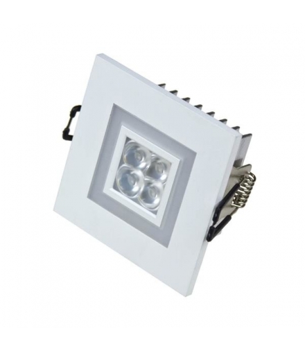 FIALE 4LED 4X1W 30ST 230V SQUARE Z RAMKĄ CIEPŁOBIAŁĄ WW OCZKA LEDOWE SLI021017WW_WW