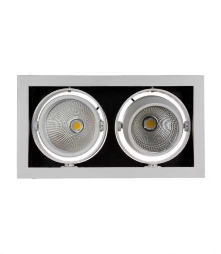 MODERN-DAY 2COB 45ST 230V 2X15W IP20 WW DOWNLIGHT SILVER SLI015023WW