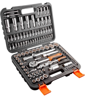 Zestaw kluczy nasadowych 1/2 i 1/4 NEO 108 elementów