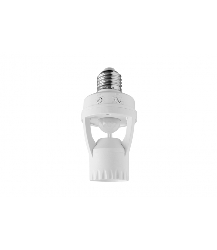 Czujnik ruchu CR-6, max. 60W, E27, AC220-240V, 50/60Hz, kąt działania 360*, zasięg 6m ± 2-3,5m, IP20