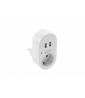 Gniazdo elektryczne z USB Ładowarka 2xUSB, SCHUKO