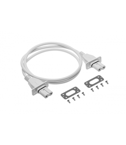 Kabel do łaczenia opraw LED MAGNAT, 2 wtyczki, 1m, biały
