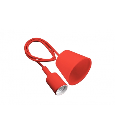 Lampa wisząca MINIO , E27, MAX.60W, AC220-240V, 50/60Hz, długość kabla 100 cm, czerwona