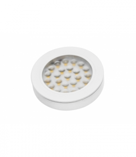 Oprawa LED biały połysk wpuszczana z dystansem Vasco, 12V DC, 1.7W, 24 SMD3528, ciepły biały, 200cm