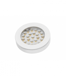Oprawa LED biały połysk wpuszczana z dystansem Vasco, 12V DC, 1.7W,24 SMD3528, zimny biały, 200cm pr