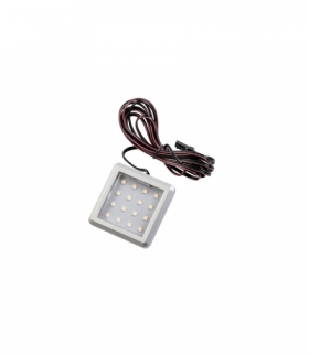 Oprawa ledowa kwadratowa Estella, 12V DC, 1.2W, 16 SMD3528, neutralny