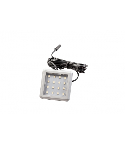 Oprawa ledowa kwadratowa Estella, 12V DC, 1.2W, 16 SMD3528, zimny biały