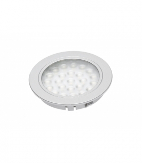 Oprawa ledowa wpuszczana Alvaro, 12V DC, 1.7W, 24 SMD3528, zimny biały, 2m przewód z miniAMP (2 wkrę