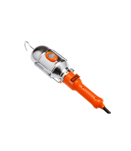 Oprawa przenośna, E27, 5m, max 60W, pomarańczowa, z magnesem