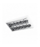 Oprawa rastrowa E, 2x18W, T8, G13, AC220-240V, 50/60Hz, IP20, EVG, PAR, natynkowa, biały