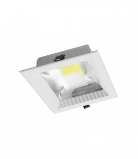 Oprawa typu downlight, COB KWADRAT, 10W, NEUTRALNY BIAŁY, AC 220-240, 900 LM