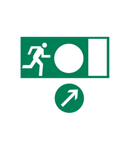 Piktogram wyjście ewakuacyjne uniwersalne, 150x300mm OA-PIKTO-A8