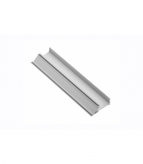 Profil aluminiowy cokołowy, nabijany (do wypełnień obrzezem) GLAX silver PŁYTA 19mm PA-GLAXNBJW2M19-AL