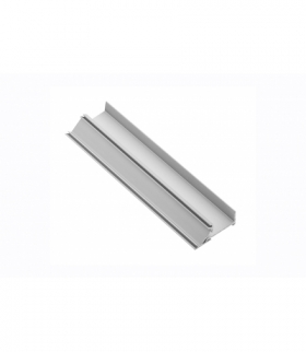 Profil aluminiowy LED cokołowy, nabijany (do wypełnień obrzezem) GLAX silver PŁYTA 16mm PA-GLAXNBJW2M16-AL
