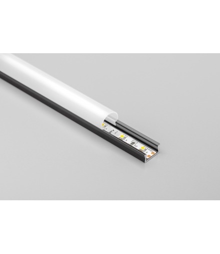 Profil aluminiowy LED nakładany GLAX Mini czarny mat 2 m