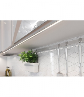 profil aluminiowy LED wieńcowy GLAX silver 2 m (stanowi komplet z uszczelką PA-USZGLAX-00N)
