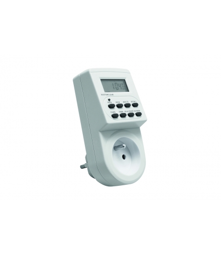 Programator czasowy tygodniowy, elektroniczny, max. 3500W, AC220-240V, 50/60Hz, IP20, biały