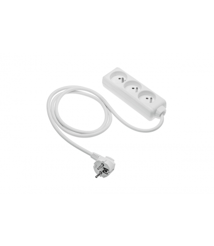 Przedłużacz domowy 3 gniazda, 3m 3x1,00MM2
