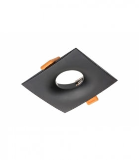 Sufitowa oprawa punktowa AURORA, IP20, kwadratowa, czarna