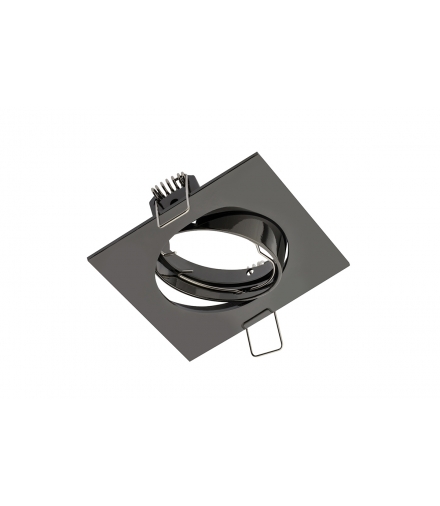 Sufitowa oprawa punktowa PORTO-K, IP20, kwadrat, czarny chrom, z regulacją kąta, TYP DT10