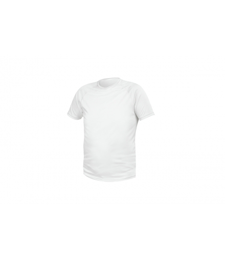 T-shirt poliestrowy, biały, 2XL