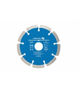 Tarcza diamentowa 115 mm, laserowo spawana, asfalt, cegła, klinkier, beton zbrojony, kostka brukowa, płytki ceramiczne HT6D741
