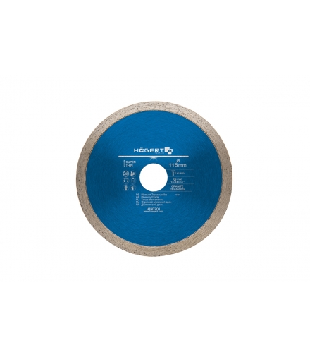 Tarcza diamentowa ciągła 115 mm do glazury, terakoty, płytek ceramicznych, marmuru i porcelany HT6D701