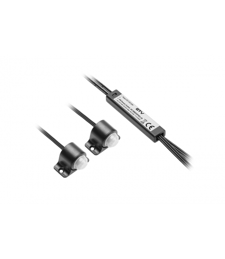 Włącznik bezdotykowy PIR, 2 sensory, przewody 2m, czarny