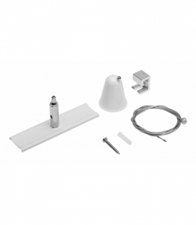 Zestaw do zwieszenia szynoprzewodu 3-fazowego X-RAIL - mocowanie sufitowe, linka 1,5m,mocowanie 120 XAE-ZZWL120B-00