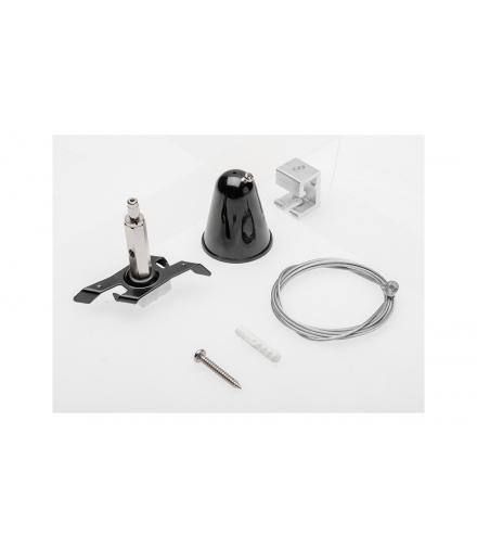 Zestaw do zwieszenia szynoprzewodu 3-fazowego X-RAIL-mocowanie sufitowe, linka 1,5m, mocowanie Easy XAE-ZZWECLC-10