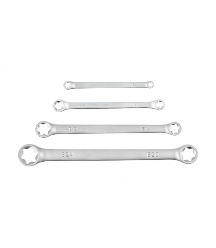 Zestaw kluczy oczkowych torx E6 - E24, 4cz.