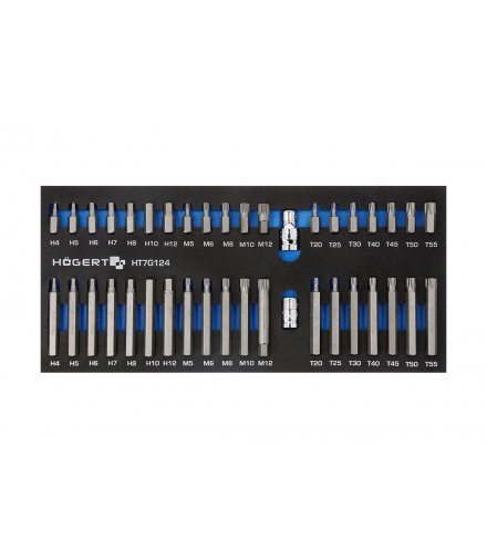 Zestaw końcówek wkrętakowych 40 szt., wkład EVA