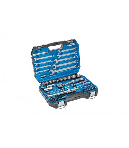 Zestaw narzędziowy, 85 sztuk, dwukolorowa walizka