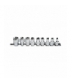 Zestaw nasadek Torx 9 szt., 1/2" rozm. E10-E24, CrV