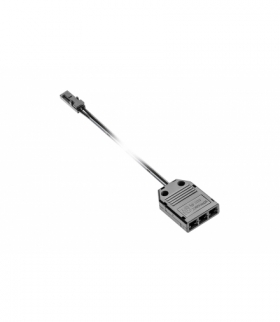 Złączka do oświetlenia ledowego, dystrybutor czarny 3 gniazda z 2m kablem AWG24 i złączka mini amp m