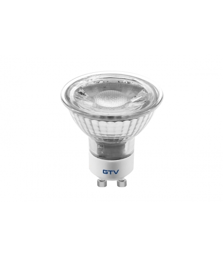 ŹRÓDŁO ŚWIATŁA LED, SMD 2835, ZIMNA BIAŁA, GU10, 5W, AC220-240V, SZKŁO, KĄT ŚWIECENIA 38*, 400lm, 43