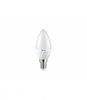 ŻARÓWKA LED, C30, SMD 2835, CIEPŁY BIAŁY, E14, 3.5W, AC220-240V, kąt świecenia 160*, 300l m, 38 mA