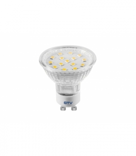 Żarówka LED, SMD 2835, zimny biały, GU10, 4W, 230V, kąt świecenia 120*, 340 lm, 43 mA