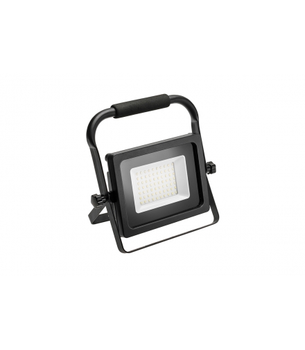 Naświetlacz LED iNEXT, przenośny, 30W, 2400lm, AC220-240V, 50/60 Hz, PF0,9, RA80, IP65, 120°, 6400