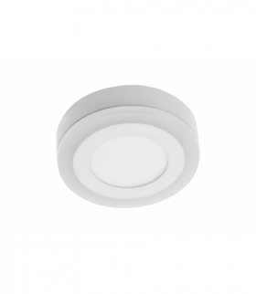 Oprawa LED TWINS typu downlight, 9W (6W+3W), 640lm, ciepła, natynkowa GTV