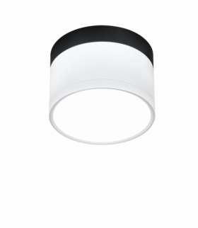 LAMPA SUFITOWA TUBA 9W LED 4000K BIAŁY+CZARNY ŚR. 8,8 CM