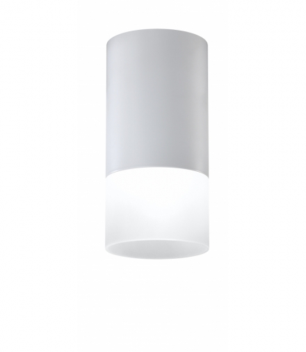 LAMPA SUFITOWA TUBA 1X50W GU10 MROŻONY+SZARY ŚR. 6,4 CM