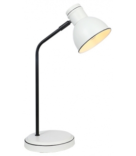 ZUMBA LAMPKA GABINETOWA SZTYCA PROSTA 1X40W E14 BIAŁY+CZARNY